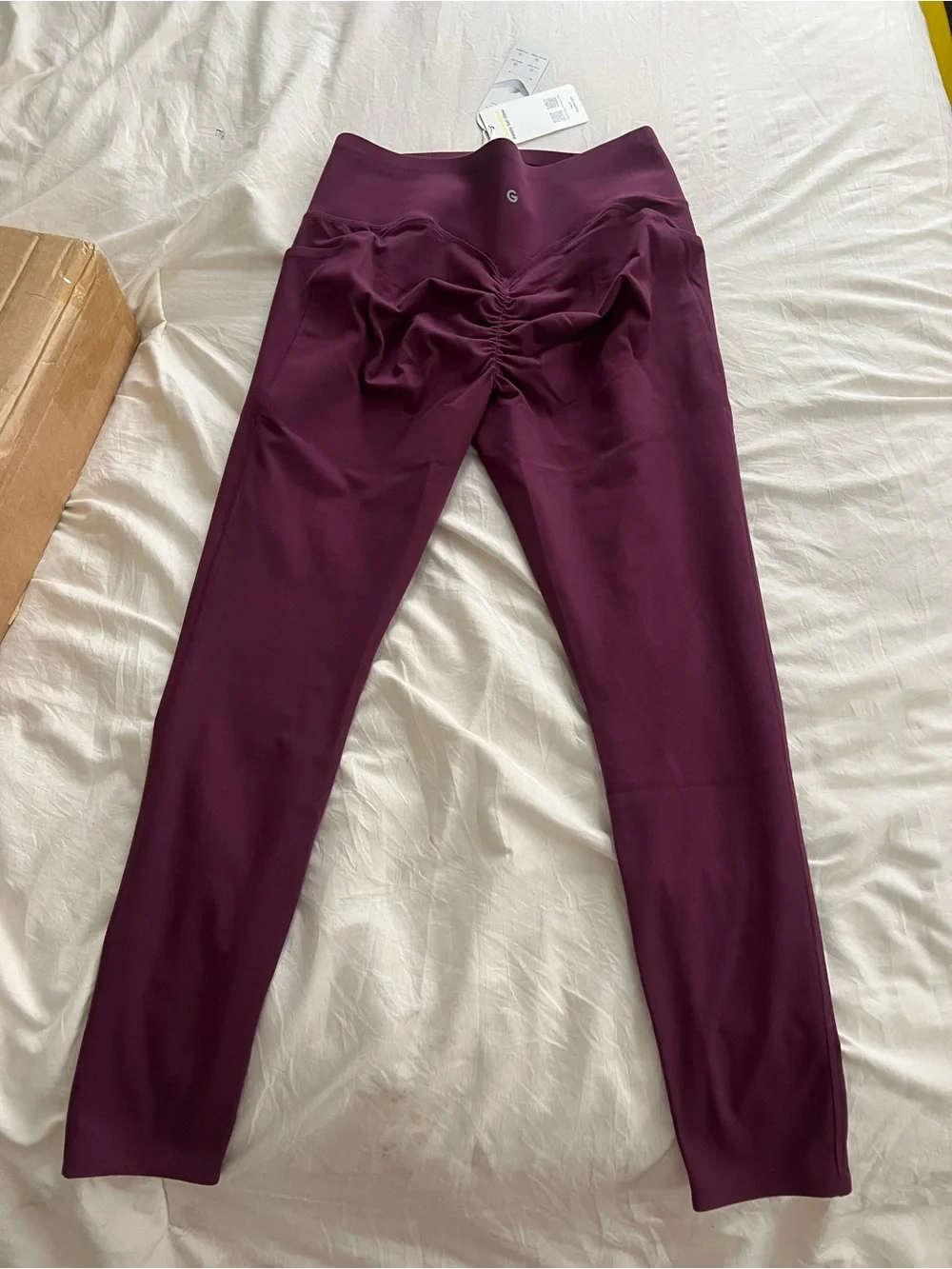 Women's High-Waist Leggings in Deep Plum